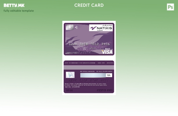 Модерен стил Алжир Natixis Алжир шаблон за банкарска виза картичка